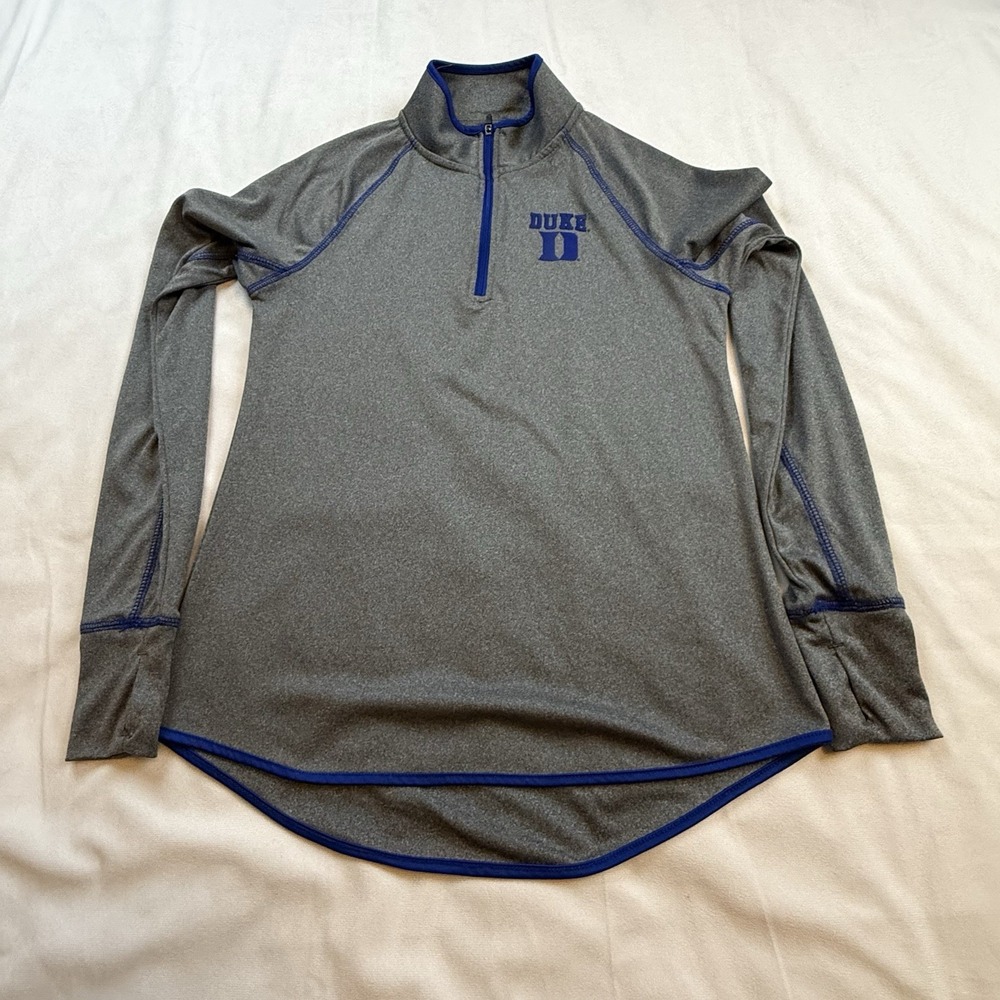 Womens Medium Colosseum Athletics Duke Blue Devils Quarter Zip Athletic Pullover